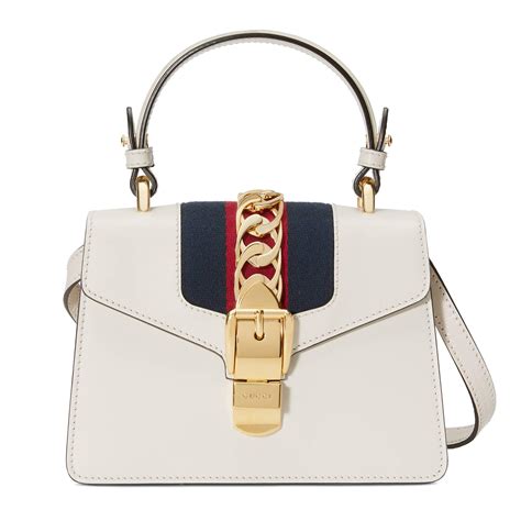 gucci sylvie mini chain bag uk|White Leather Sylvie Mini Bag .